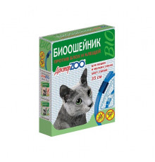 Биоошейник Доктор ZOO для кошек и мелких собак, 35 см, цвет синий