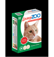 Доктор ZOO для кошек, "Здоровье и красота" с L-карнитином и таурином, таблетки, № 90