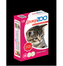 Доктор ZOO для котят "Здоровый котенок" с кальцием, таблетки, № 120