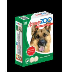 Доктор ZOO для собак, "Здоровье и красота" с L-карнитином, таблетки, № 90