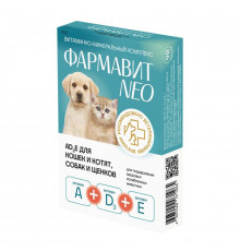 Фармавит Neo витамины AD3E для кошек и котят, собак и щенков, таблетки, № 90