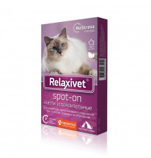 Капли Relaxivet Spot-on успокоительные, для кошек и собак, 4 пипетки