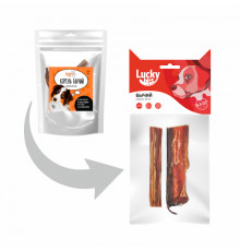 Лакомство для собак Lucky bits корень бычий, 10 см, 2 шт., 45 г