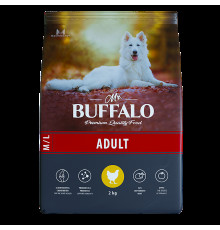 Mr.Buffalo Сухой корм для взрослых собак средних и крупных пород, с курицей, 2 кг