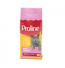 PROLINE сухой корм для кошек, с курицей, гранула ассорти, 15 кг