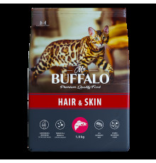 Mr.Buffalo Сухой корм для взрослых кошек, для здоровой кожи и красивой шерсти, с лососем, 1,8 кг