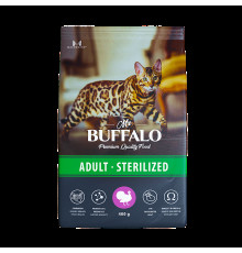 Mr.Buffalo Сухой корм для стерилизованных кошек, с индейкой, 400 г