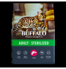 Mr.Buffalo Сухой корм для стерилизованных кошек, с лососем, 1,8 кг
