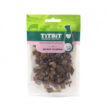 Легкое телячье TitBit, вяленое лакомство для кошек, 20 г