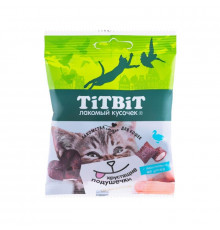 Хрустящие подушечки TitBit для кошек с паштетом из утки, 30 г