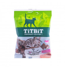 Хрустящие подушечки TitBit для кошек с паштетом из говядины, 30 г