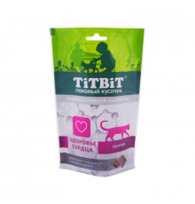 Хрустящие подушечки TitBit для кошек с мясом индейки для здоровья сердца, 60 г