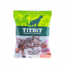 Хрустящие подушечки TitBit для кошек с паштетом из лосося, 30 г