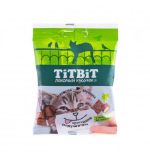 Хрустящие подушечки TitBit для кошек с паштетом из индейки, 30 г