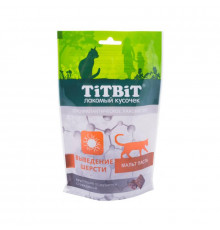 Хрустящие подушечки TitBit для кошек с говядиной для выведения шерсти, 60 г