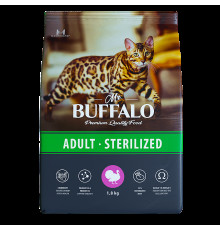 Mr.Buffalo Сухой корм для стерилизованных кошек, с индейкой, 1,8 кг