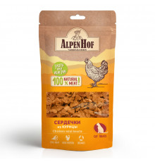 Лакомство AlpenHof Сердечки из курицы для кошек, 50 г