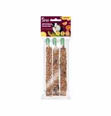 Зерновые палочки для грызунов Snax ассорти (тропические фрукты, мед, рожковое дерево), 3 шт., 75 г