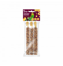 Зерновые палочки для птиц Snax ассорти (витамины и минералы, орех, абрикос), 3 шт., 75 г