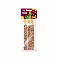 Зерновые палочки для птиц Snax ассорти (овощи, тропические фрукты, орех), 3 шт., 75 г