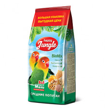 Корм Happy Jungle для средних попугаев, 900 г