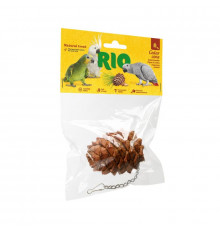 Кедровая шишка RIO, лакомство-игрушка для птиц, 1 шт.