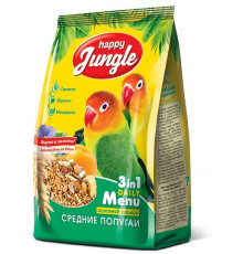 Корм Happy Jungle для средних попугаев, 500 г