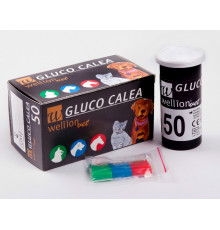 Тест-полоски на глюкозу Wellion Gluco Calea для кошек, собак и лошадей, 50 шт.