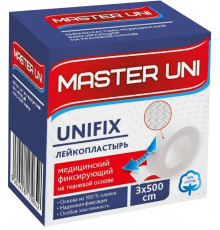 Лейкопластырь Master Uni №1, тканевая основа, катушка, 3x500 см