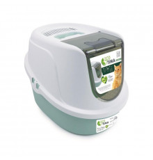 M-PETS Туалет-бокс ЭКO TIMA для кошек, цвет морская волна, размер M, 52.3x39.7x38 см