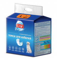 Пояс Cliny впитывающий для кобелей 6-17 кг (L), 9 шт.