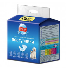 Подгузники Cliny для собак и кошек 1-2,5 кг (XXS), 12 шт.