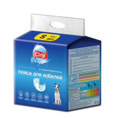 Пояс Cliny впитывающий для кобелей 3-6 кг (S), 12 шт.