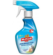 Ликвидатор пятен и запаха Mr.Fresh Expert 2в1 для кроликов, грызунов, птиц, спрей, 200 мл