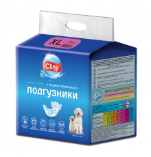 Подгузники Cliny для собак и кошек 15-30 кг (XL), 7 шт.