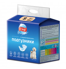 Подгузники Cliny для собак и кошек 3-6 кг (S), 10 шт.