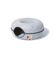 M-PETS Лежанка-тоннель Донат, размер S, 51x51x20 см, цвет серый