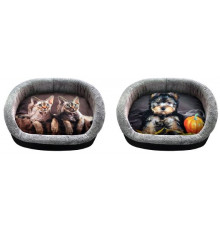 Лежанка Дизайн №6 с кошкой, 67*49*16 см