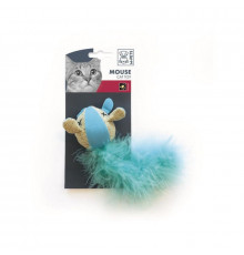 M-PETS Игрушка текстильная для кошек PLAY Мышка, 17x7x4 см, цвет в ассортименте