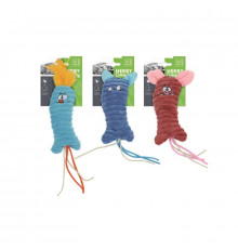 M-PETS Игрушка для кошек PLAY HERBY (Хёрби) зверушки с кошачьей мятой, 15x7.5x1.5 см