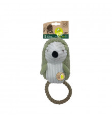 M-PETS Игрушка мягкая для собак Ежик LEIF ECO с канатом, 26 см