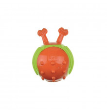 M-PETS Игрушка для собак мяч с рожками, 17 см, зеленый/оранжевый