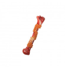 M-PETS Игрушка для собак Карнивор кость, вкус бекона, цвет красный, 25.4x5.5x4.8 см