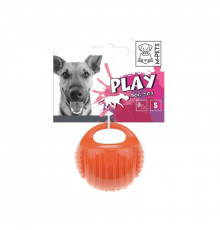 M-PETS Игрушка для собак мяч-гиря, цвет оранжевый, 7,7 см