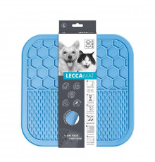 M-PETS Лизательный коврик для домашних животных, размер М, 21x21x1 см, цвет синий