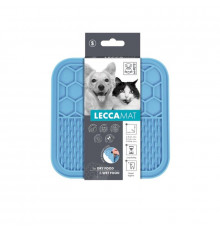 M-PETS Лизательный коврик для домашних животных, размер S, 15x15x1 см, цвет голубой