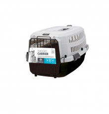 M-PETS Контейнер-переноска VIAGGIO для животных до 4,5 кг, размер XS, 48,3х32х25,2 см, цвет чёрный с серым