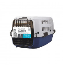 M-PETS Контейнер-переноска VIAGGIO для животных до 4,5 кг, размер XS, 48,3х32х25,2 см, цвет синий с серым