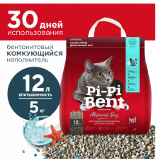 Комкующийся наполнитель "Морской бриз" (пакет), 12 л