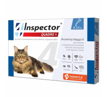 Quadro капли на холку для кошек 8-15 кг, от глистов, насекомых, клещей